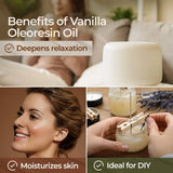Pure Vanilla Essential Oil for Diffuser - 100% Therapeutic Grade Vanilla Oleoresin Essential Oil - Vanilla Essential Oil for Skin - Undiluted Long Lasting Vanilla Oil Perfume (10Ml)