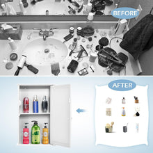 Load image into Gallery viewer, Wall Mounted Bathroom Cabinet, 2-In-1 over the Sink Cabinet W/Adjustable Shelf for 3 Heights &amp; Single Mirror Door, Medicine Cabinet for Bathroom Living Room Entryway Kitchen, White
