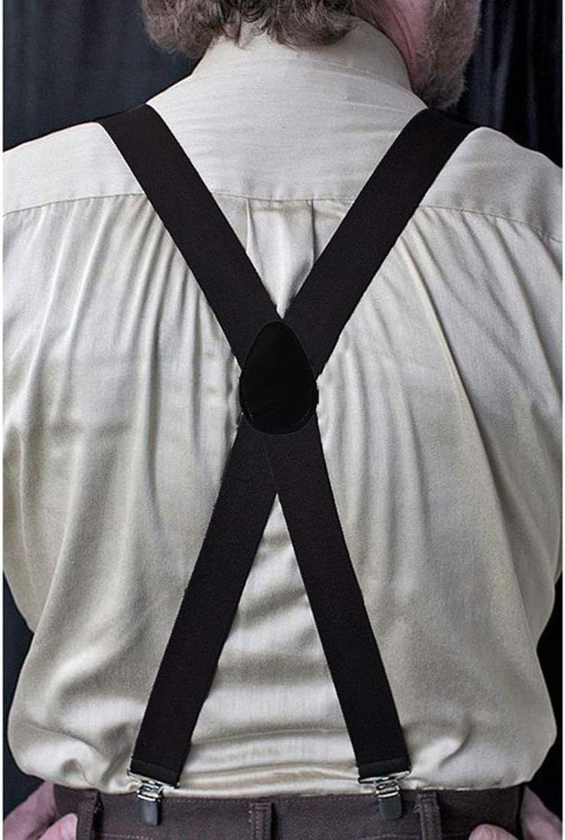 35Mm X-Shape Unisex Extra Wide Adjustable Elastic Mens Suspenders Clip on Braces Trouser Ac4615