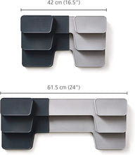 Load image into Gallery viewer, Cupboardstore Expandable Tiered Cupboard Organiser Shelf Storage Rack - Grey
