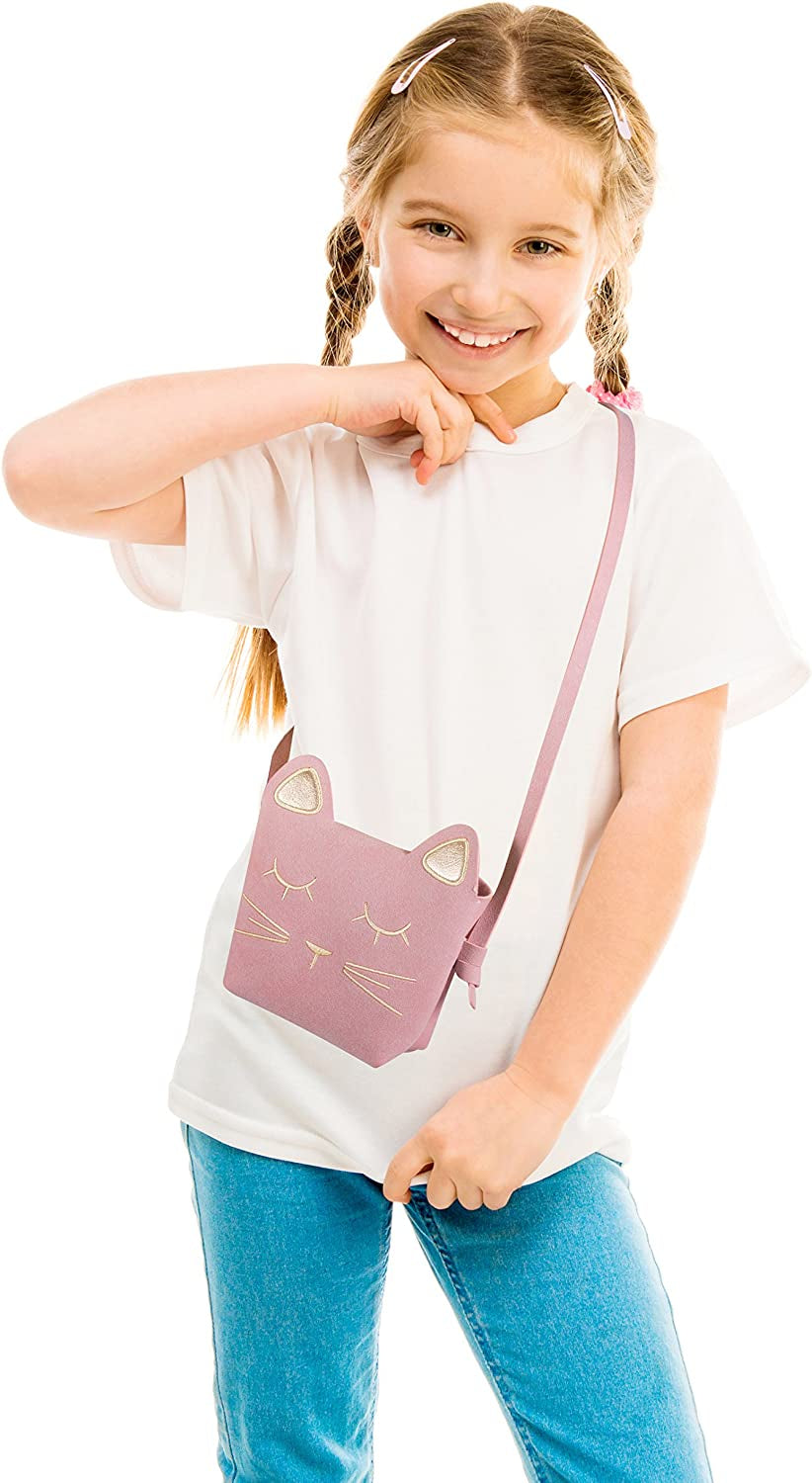 Little Girls Purses Pink Cute Cat Shoulder Crossbody Bag for Kids,Toddler,Girls, Pink