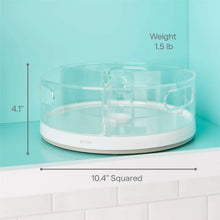 Load image into Gallery viewer, Crazy Susan Turntable, Divided Lazy Susan Organizer with 3 Clear Bins for Cabinet and Pantry Storage
