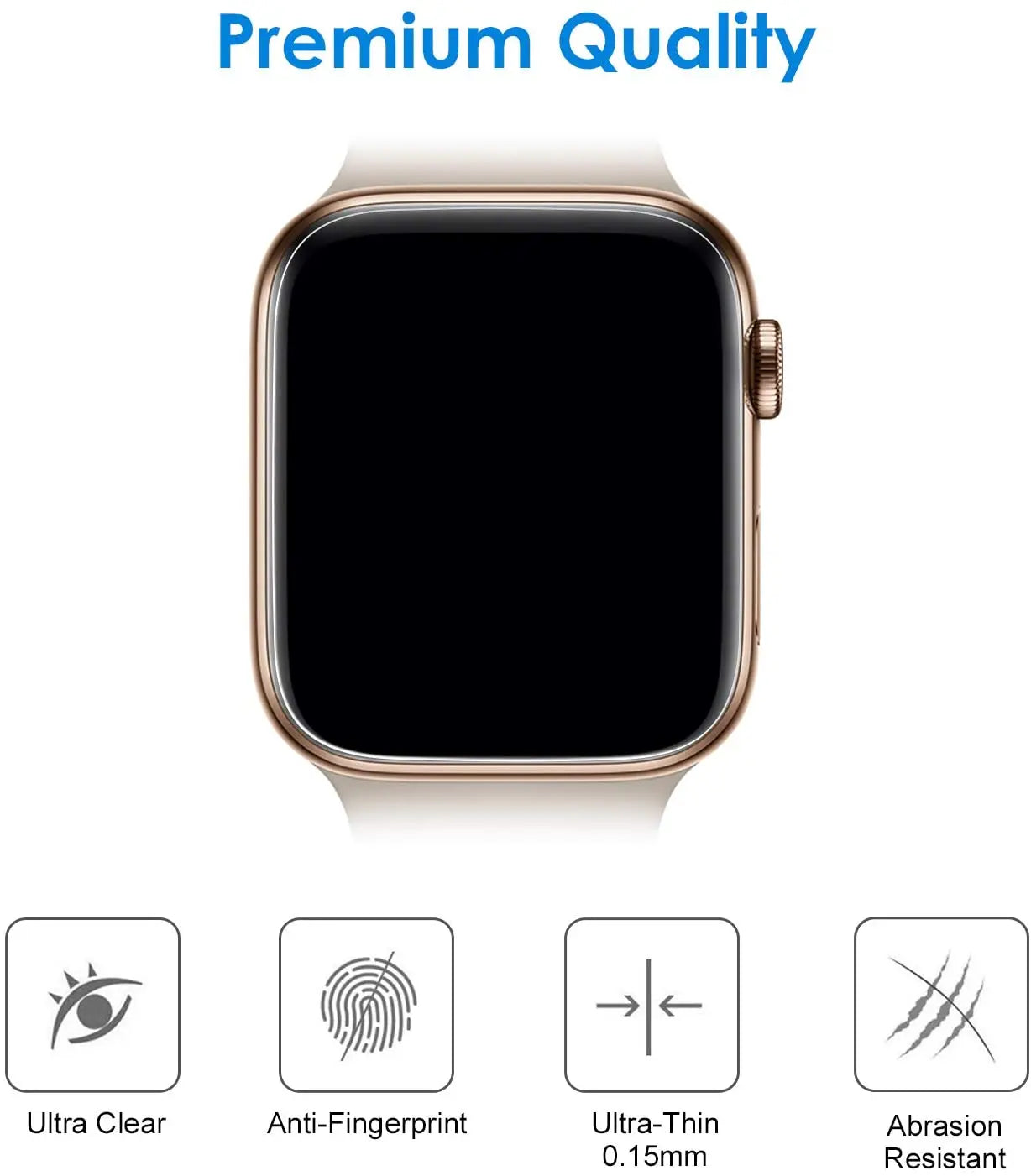 Screen Protector for Apple Watch Series 44mm, High Definition, Ultra-Thin, 3-Pack pattanaustralia