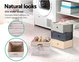 Chest of Drawers Storage Cabinet, Wood Tallboy Bedside Table Nightstands Tower Dresser Hallway Organizer Bedroom Bathroom Living Room Furniture Home Organiser, with 3 Removeable Baskets White