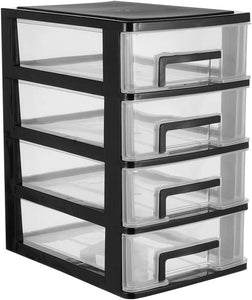 Four- Layer Storage Cabinet Drawer Type Closet Plastic Organizer Shelf Household Storage Rack Jewelry Storage Box for Home Office Storage Box Bedroom Storage Cabinet