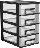 Four- Layer Storage Cabinet Drawer Type Closet Plastic Organizer Shelf Household Storage Rack Jewelry Storage Box for Home Office Storage Box Bedroom Storage Cabinet