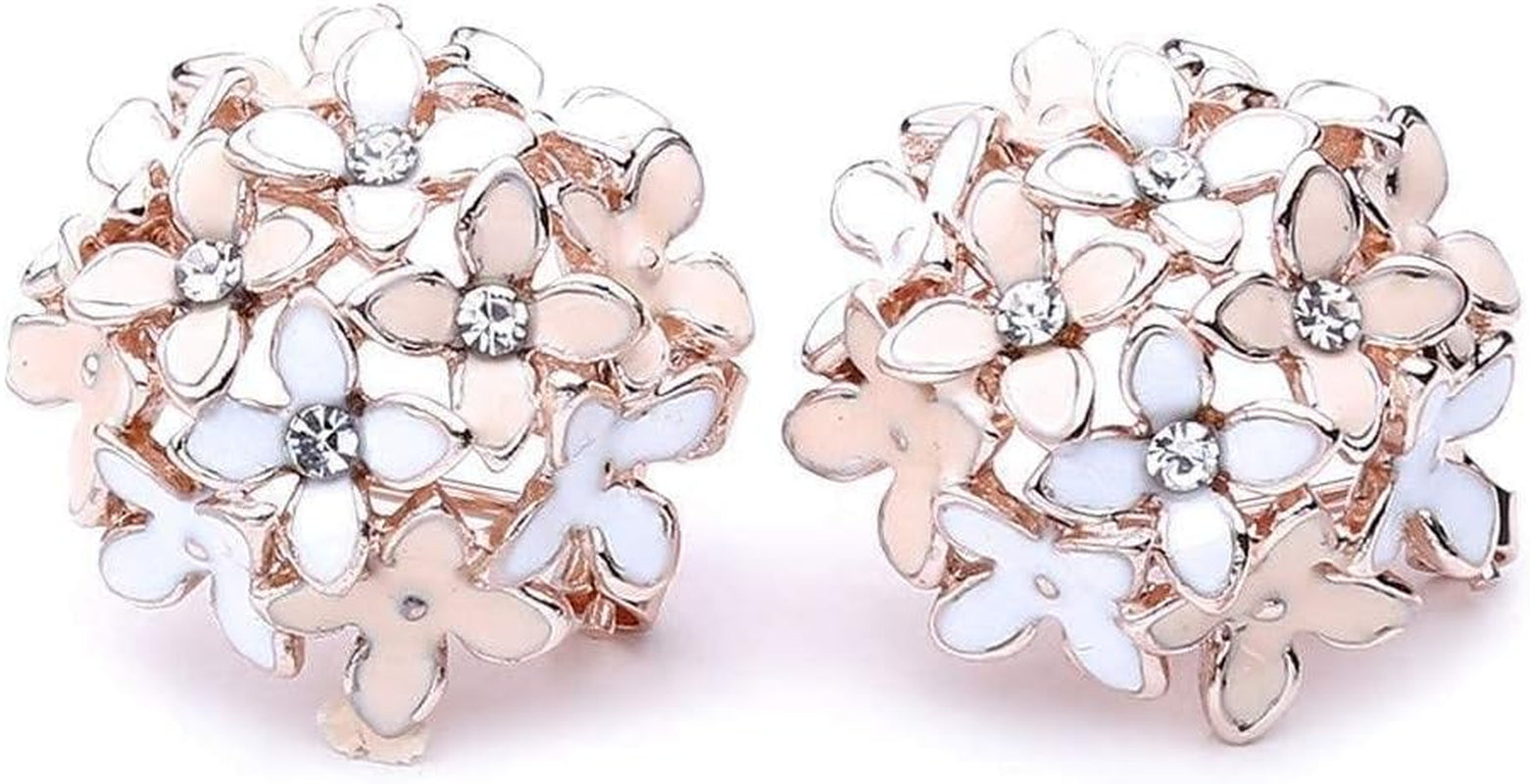 Bohemian Wild Carved Jewelry National Style Crystal Flower Female Earrings Pink. Professional Processed