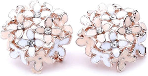 Bohemian Wild Carved Jewelry National Style Crystal Flower Female Earrings Pink. Professional Processed