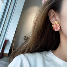 Load image into Gallery viewer, Cute Cat Earrings Orange Kitten Stud Earring Teen Girls Cat Lovers Birthday Christmas Gift
