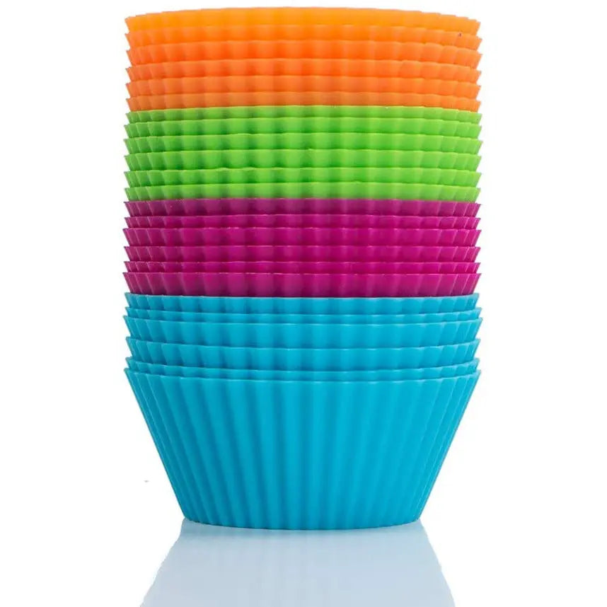 Pattan Australia 24 Pack 2.8" Silicone Baking Cups Standard Size, Muffin Cupcake Liners pattanaustralia