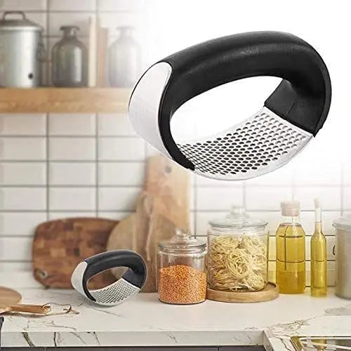 Stainless Steel Garlic Press, Crusher and Peeler Best Quality Garlic Press with Silicone Peeler and Cleaning Brush pattanaustralia