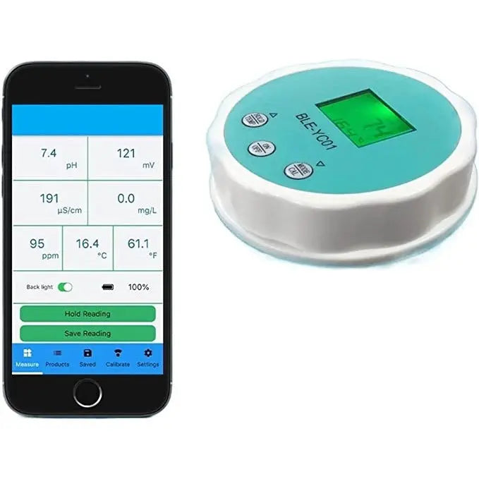 Pool Water Quality Detector 6 in 1 Temp Chlorine ORP EC TDS PH Meter Blue Tooth Online Monitor Water Quality Tester Smart Tool for Swimming Pool Aquariums Pattan Australia