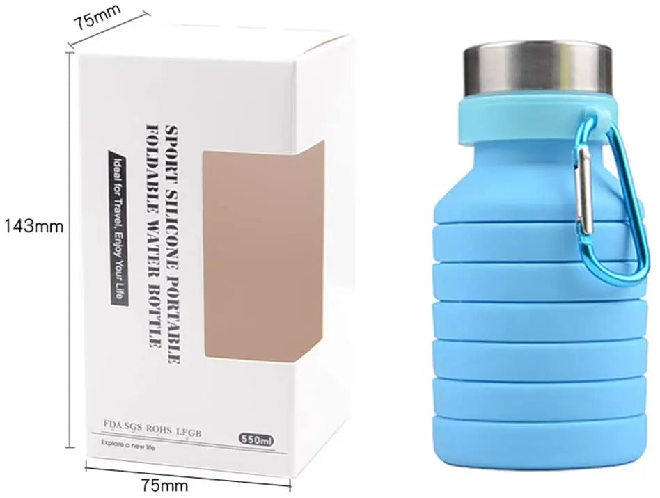 Collapsible Water Bottle, Reuseable BPA Free Silicone Bottles for Travel,  Gym, Camping, Hiking, Portable Leak Proof Sports Water Bottle pattanaustralia