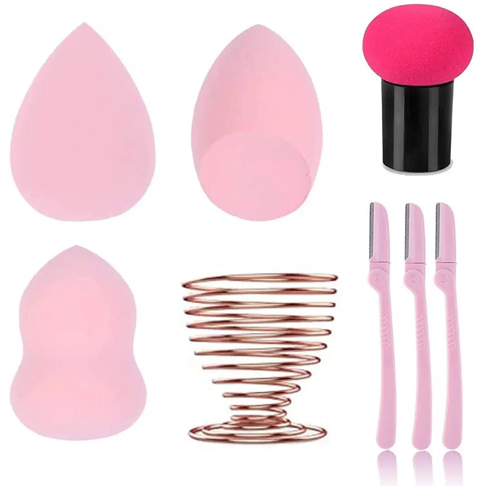 Pink Makeup Sponge, Round Head Small Mushroom Puff , Wet and Dry Air Cushion BB Cream Foundation Flutter, Face & Eyebrow Hair Removal Razor pattanaustralia