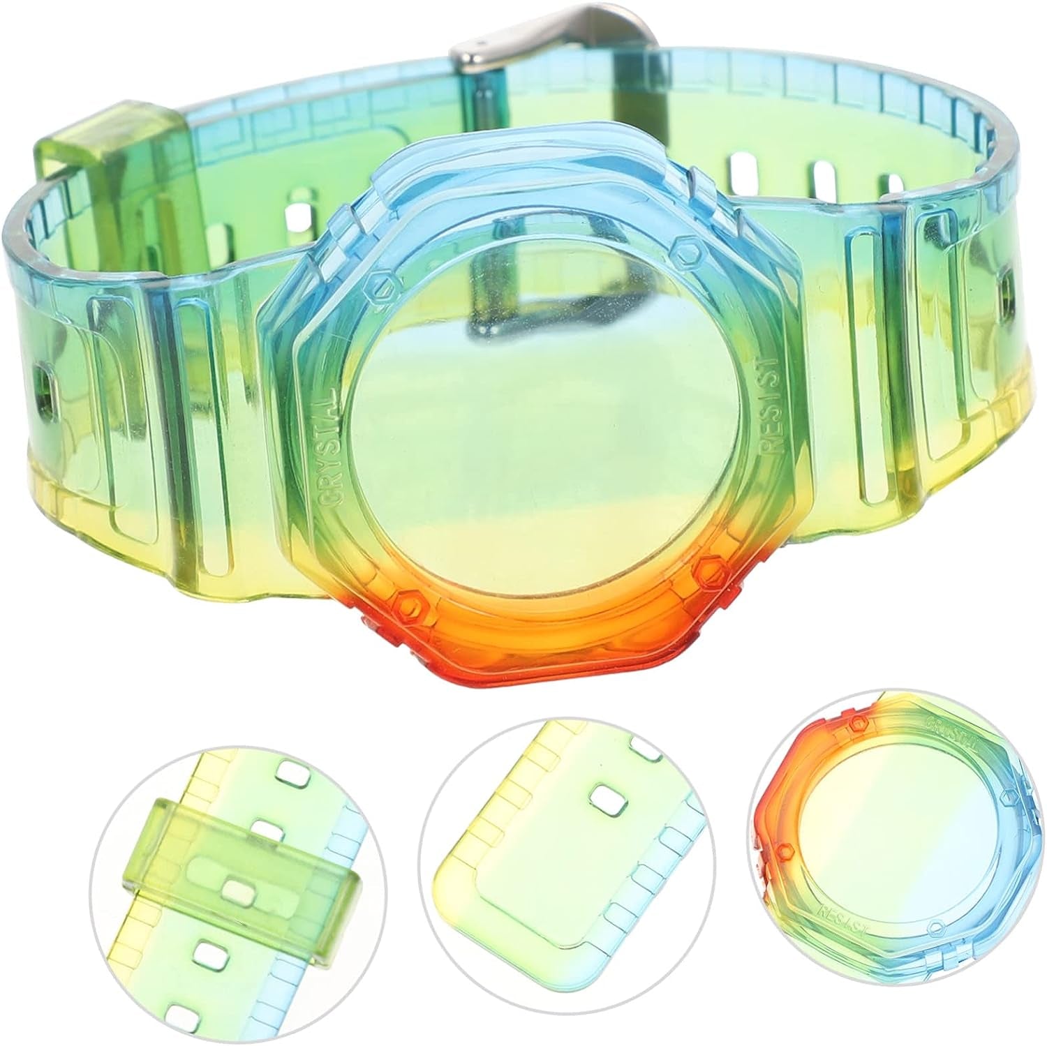 2Pcs Tracker Case Aplee Watch Appletag Aplple Watch Bands Wristband for Kids A- Air-Tag Holder Air-Tag Watch Band Kids Watch Cover Semi-Transparent Bracelet Holder Child Label