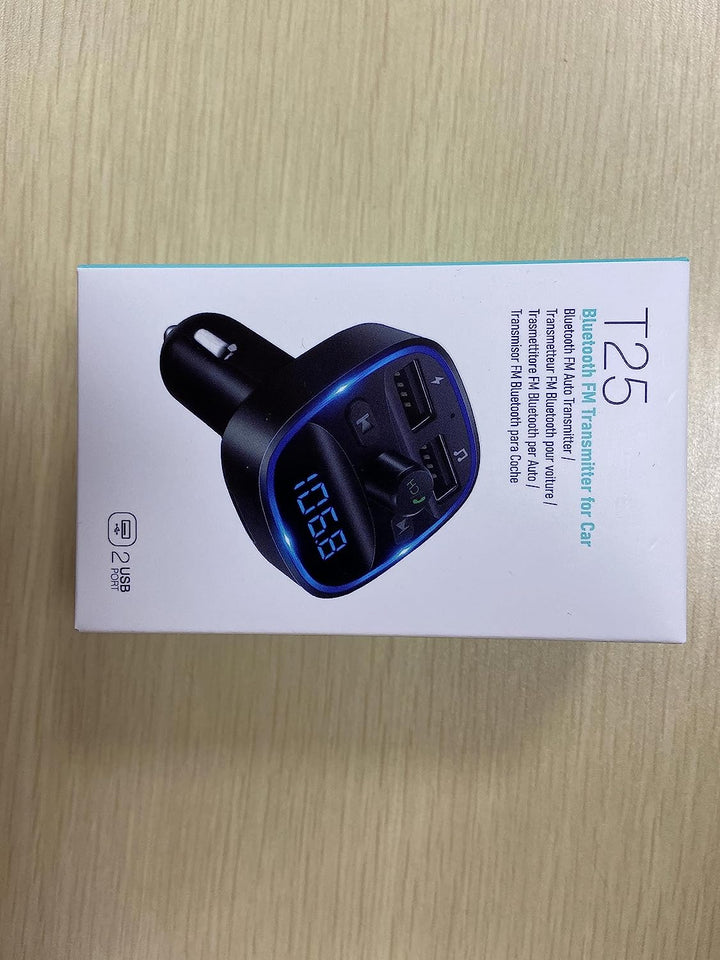 FM Transmitter, Bluetooth FM Transmitter Wireless Radio Adapter Car Kit with Dual USB Charging Car Charger MP3 Player Support TF Card & USB Disk