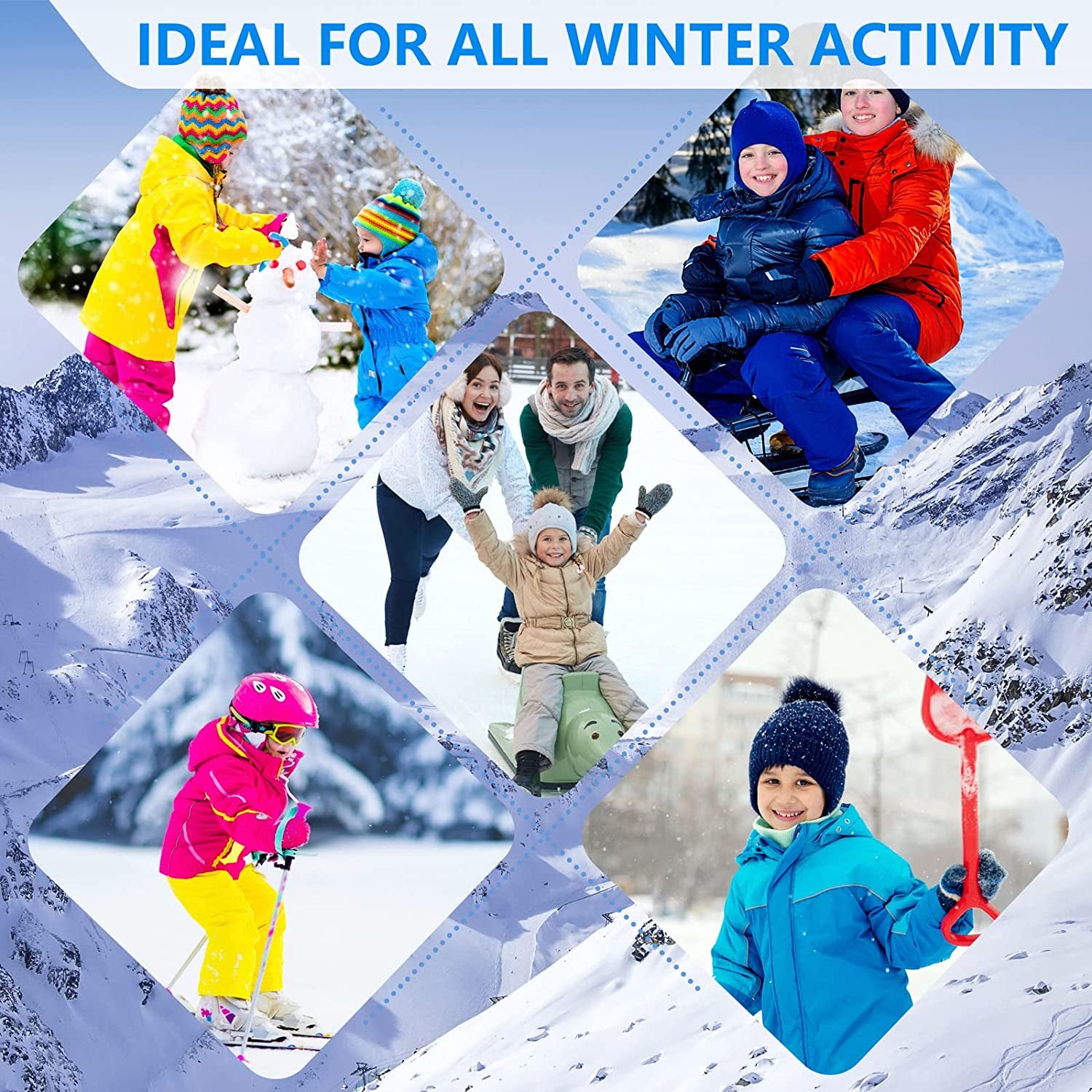 2 Pieces Kids Balaclava Windproof Ski Face Covering for Cold Weather Children Fleece Neck Warmer with Helmet Liner Hood for Boys Girls, 2 Colors