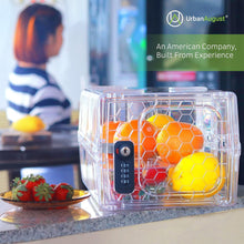 Load image into Gallery viewer, Dual Combination &amp; Keyed Lockbox - Lockable Box for Everyday Use - Multi-Purpose Lock for Home &amp; Office Safety - Made of Industrial-Grade Plastic - One Size (Clear)
