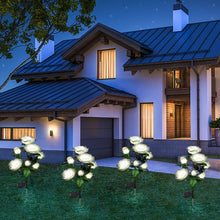 Load image into Gallery viewer, Pink Rose Landscape Solar Pathway Lights,14 Flowers 200 Lumens 70Cm Solar Garden Outdoor Waterproof Lights for Patio Yard Pathway Decoration
