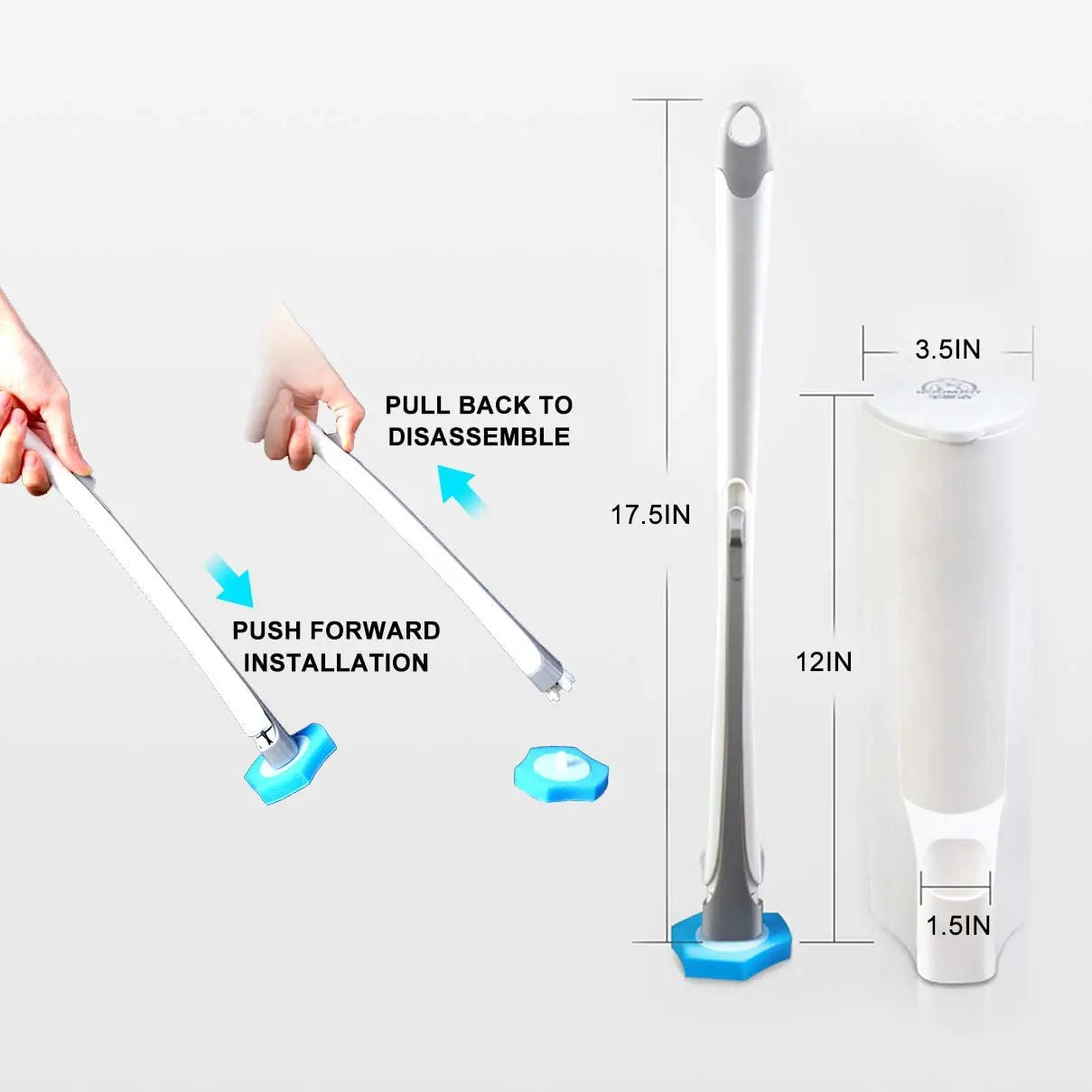 Toilet Bowl Cleaner Wand, Disposable Brush and Holder with 16 Cleaning Refills Pattan Australia