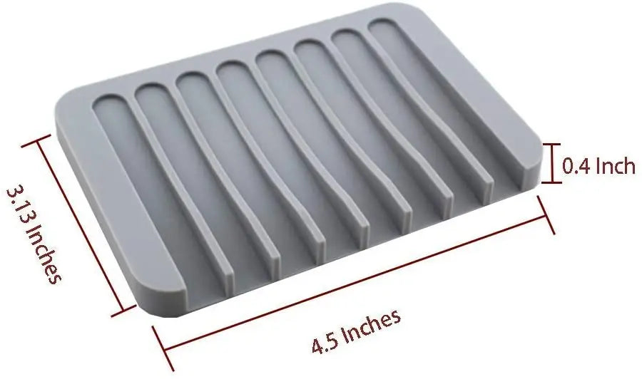 3 Pcs Soap Dish Holder -Silicone Rubber Drainer for Bar Soap, Sponge Scrubber, Bathroom, Kitchen Pattan Australia