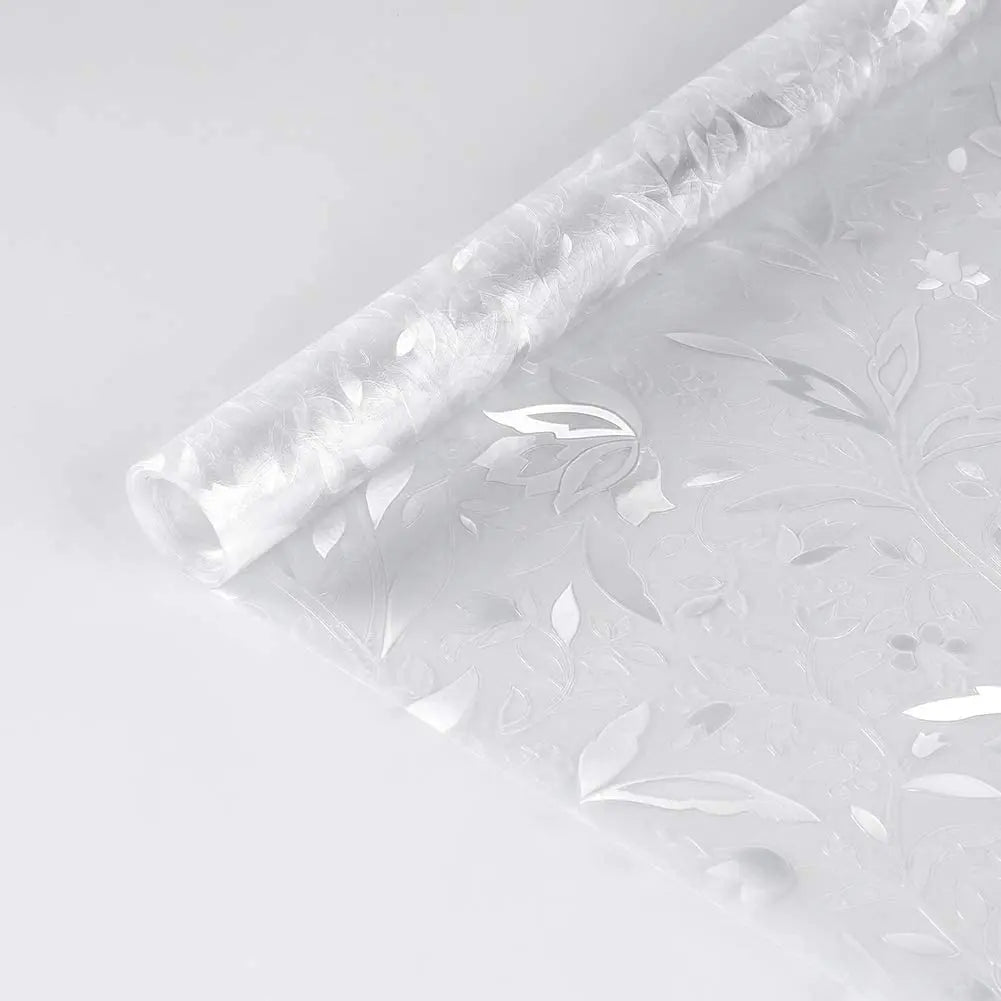 RABBITGOO 3D Decorative Window Films Privacy Static Cling Glass Window Film Non-Adhesive Heat Control Anti UV Flower Patten for Home Kitchen Bedroom pattanaustralia