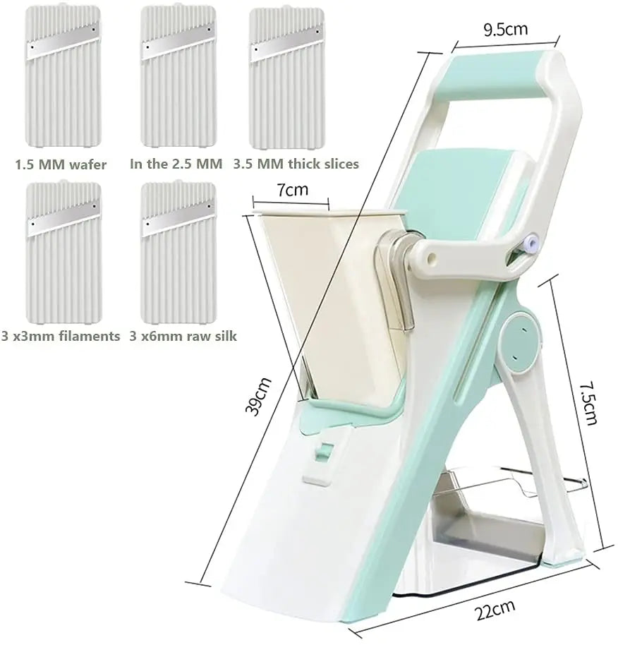 Mandoline Slicer for Meat and Vegetables, Adjustable Blades Thickness Kitchen Safe Pattan Australia