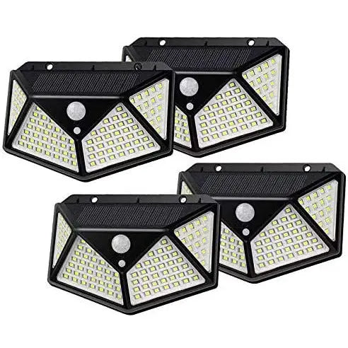 100 LED Solar Light Outdoor PIR Motion Sensor 3 Modes  Wall Lamp Four-Sided Waterproof, Garden Yard, Patio Yard pattanaustralia