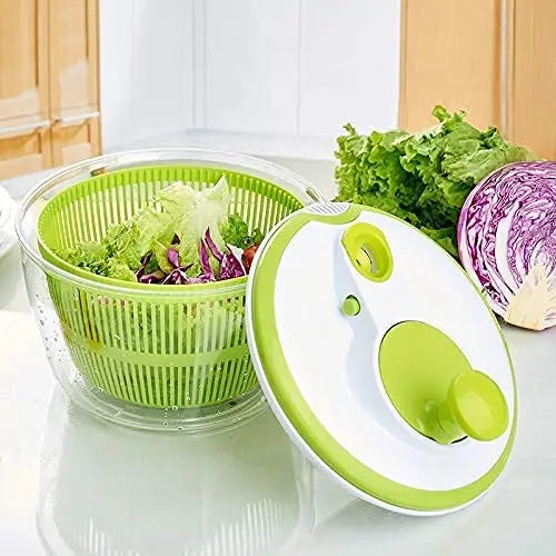 Salad Spinner Large Multifunctional 4.5 Quart Design BPA Free, Manual, Crank Handle & Locking Fruits and Vegetables Dryer Pattan Australia
