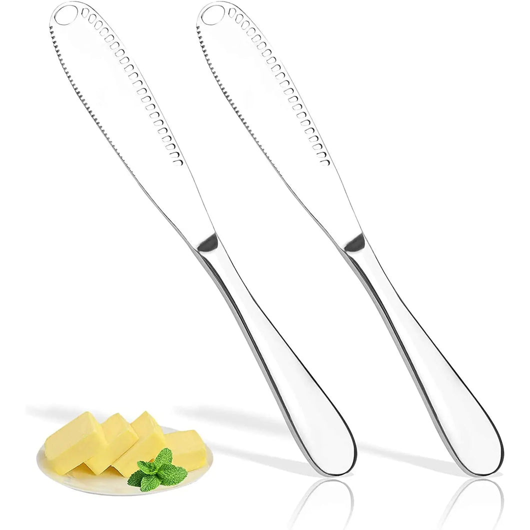 Multi-Function Butter Curler & Spreader with Serrated Edge for Butter, Cheese, Jams Jelly