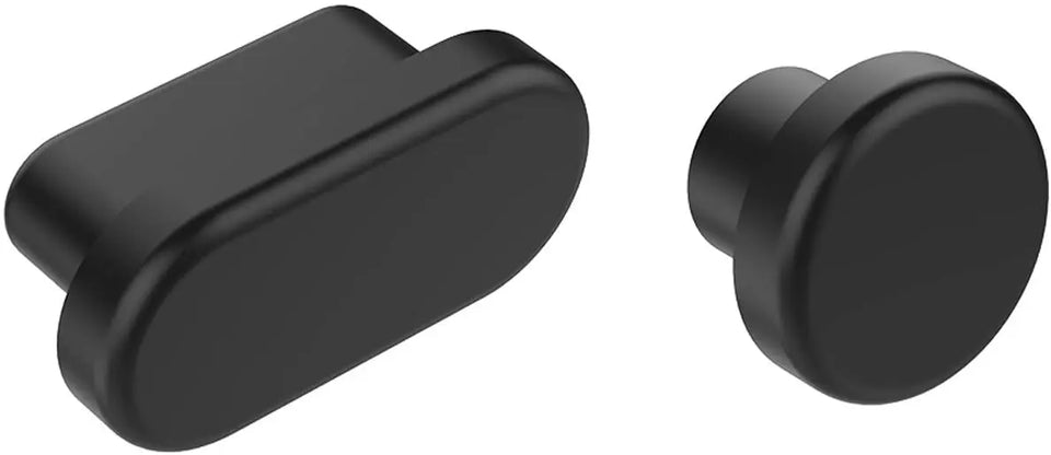 Silicone Port Plugs Cover Set Dust Cups for MacBook Black Pattan Australia