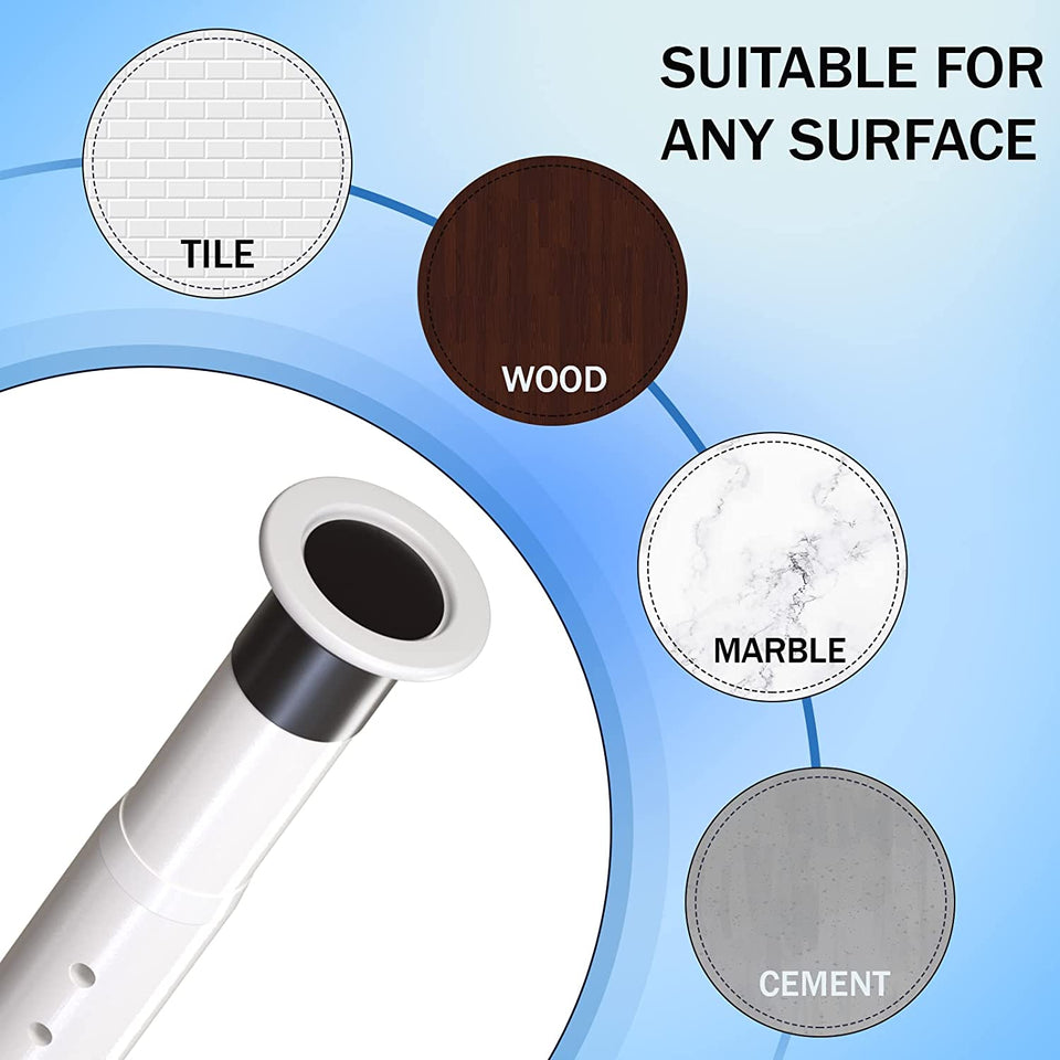 Tension Shower Curtain Rod, Short Small No Drilling Adjustable Window Curtain Rod for Bathroom, Indoor Decor