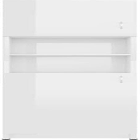 Bathroom Cabinet Home Laundry Room Rack Washroom Organiser Cupboard Storage Cabinet Furniture High Gloss White Engineered Wood