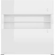Load image into Gallery viewer, Bathroom Cabinet Home Laundry Room Rack Washroom Organiser Cupboard Storage Cabinet Furniture High Gloss White Engineered Wood
