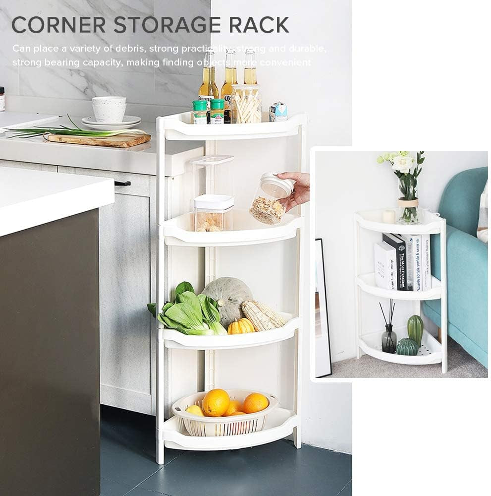 4 Tier Shower Rack Telescopic Bathroom Adjustable Corner Caddy Shelf Storage