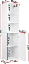 Load image into Gallery viewer, Artiss Bathroom Cabinet Storage Shelf Toilet Cupboard Wall Mirror Laundry
