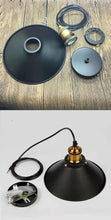 Load image into Gallery viewer, Battery Operated Pendant Light with Remote,Indoor Black No Wiring Ceiling Hanging Lamp,Vintage Wireless Pendant Lighting Chandelier Fixture for Farmhouse Dining Room Kitchen Island (Color : Black_3 P
