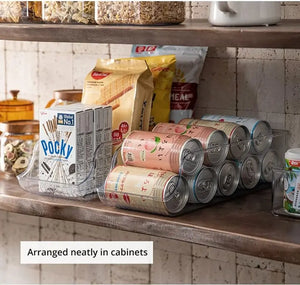 375Ml Drink Can Organiser, Fridge Organiser, Refrigerator Storage Bin, Drink Food Storage, Soda Beverage Container, Home Kitchen Organisation, for Fridge, Pantry, Freezer, Countertop, Cabinets