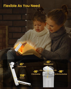 USB Rechargeable Book Light for Reading in Bed, Portable Clip-On LED Reading Light, 3 Amber Colors & 5 Brightness Dimmable, Compact & Long Lasting, Perfect for Book Lovers, Kids…