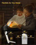 USB Rechargeable Book Light for Reading in Bed, Portable Clip-On LED Reading Light, 3 Amber Colors & 5 Brightness Dimmable, Compact & Long Lasting, Perfect for Book Lovers, Kids…