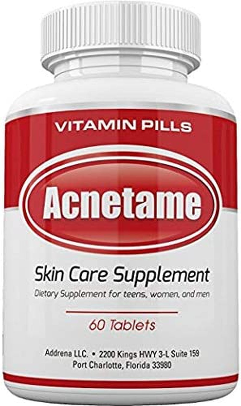 Acnetame Vitamin Supplements for Acne Treatment, 60 Natural Pills …