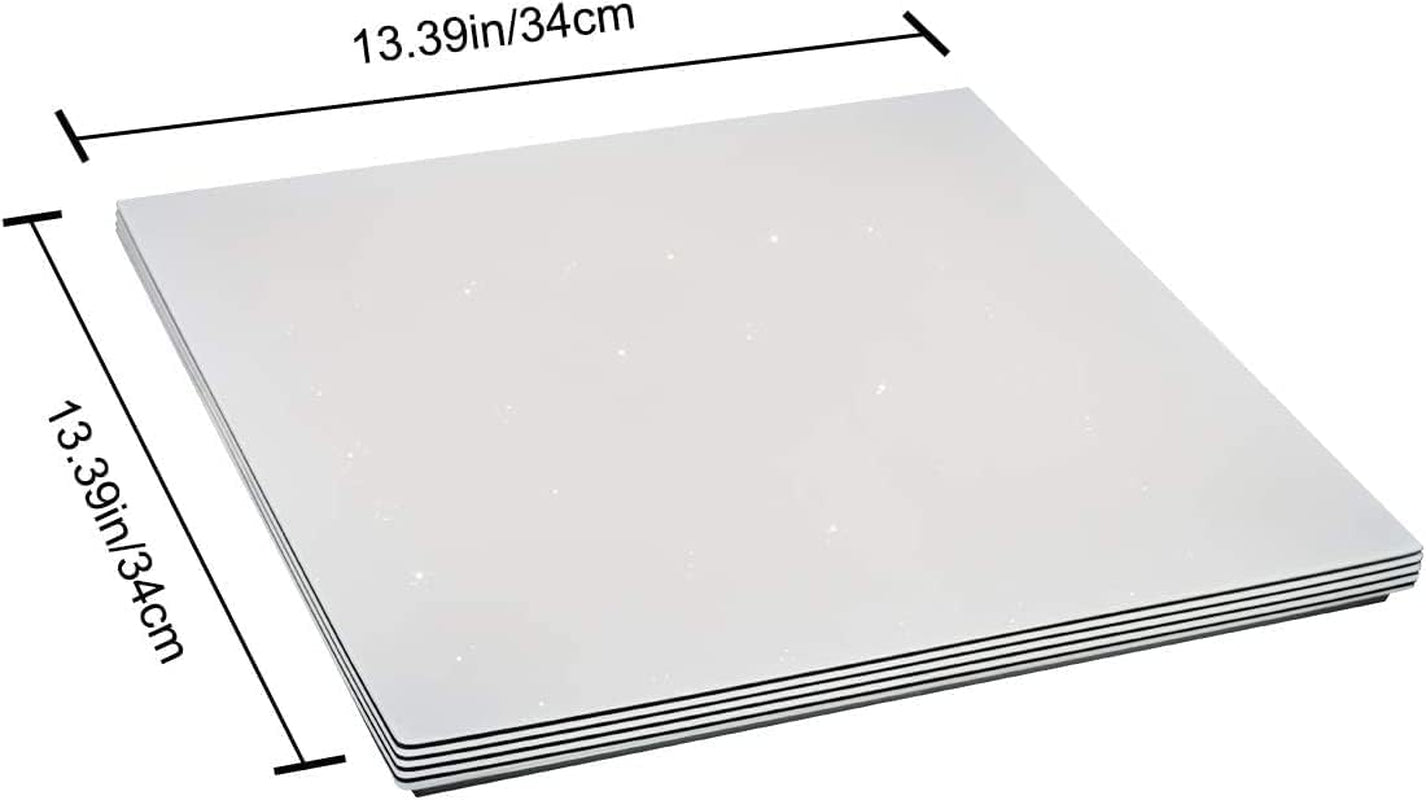 Flush Mount LED Ceiling Light Fixture with Remote,13.4 Inch 30W Square Dimmable Surface Mount Ceiling Lamp for Kitchen Bedroom Utility Laundry Closet Room, 3000K-6500K