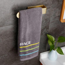 Load image into Gallery viewer, Bathroom Towel Holder Rack Adhesive,  Modern Thicken Rustproof Hand Towel Rack Bath Towel Bar for Bathroom Kitchen (Aluminium, Gold，20Cm)
