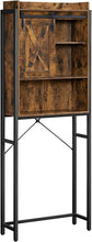 Load image into Gallery viewer, Over-The-Toilet Storage, Bathroom Oragniser Rack, for Washing Machine, with Small Cabinet, Steel Frame, Easy Assembly, Industrial, 64 X 24 X 171 Cm, Rustic Brown and Black
