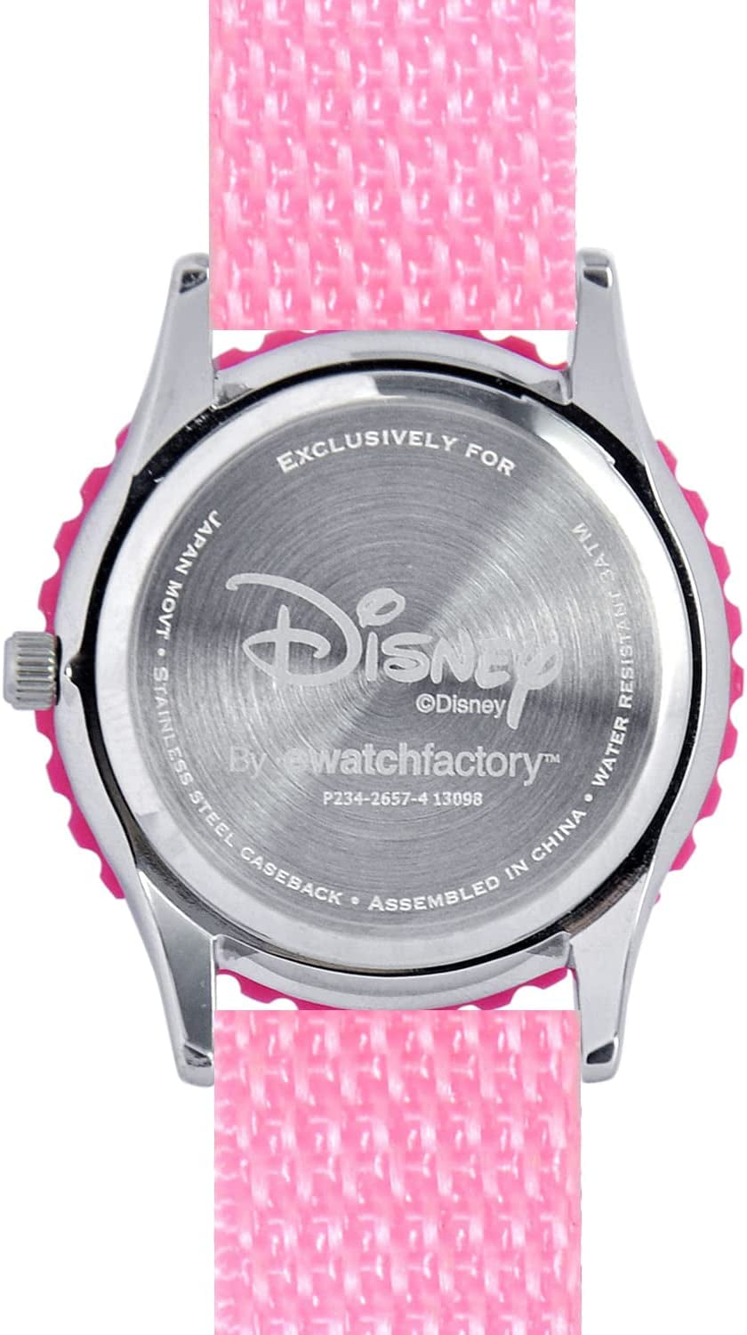 Kids' Frozen Stainless Steel Analog Quartz Watch with Nylon Strap
