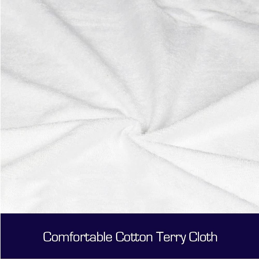 Cotton Terry Fully Fitted Waterproof Mattress Protector - 7 (King Single)