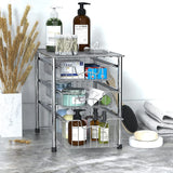 Simplehouseware Stackable 3 Tier Sliding Basket Organizer Drawer, Chrome