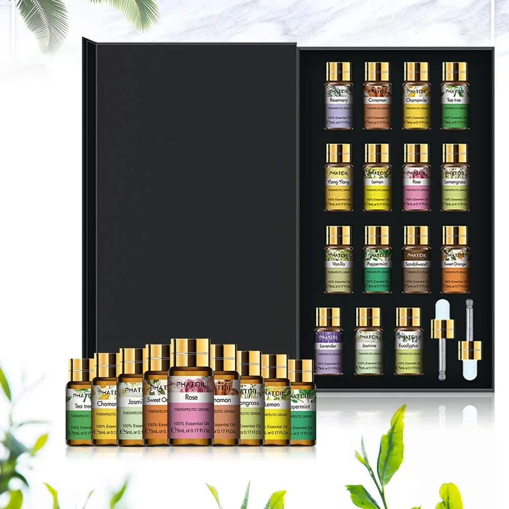 Essential Oils - TOP 15 100% Pure Premium Quality Essential Oils Gift Set - 15 Pack/5Ml for Diffuser Massage Aromatherapy Perfect Gifts