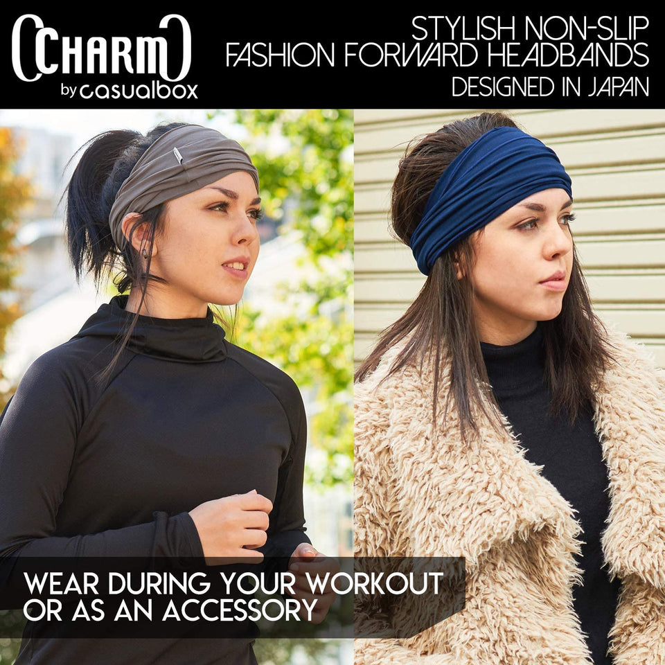 Mens Bandana Head Wrap - Womens Elastic Headband Japanese Long Hair Dreads Black