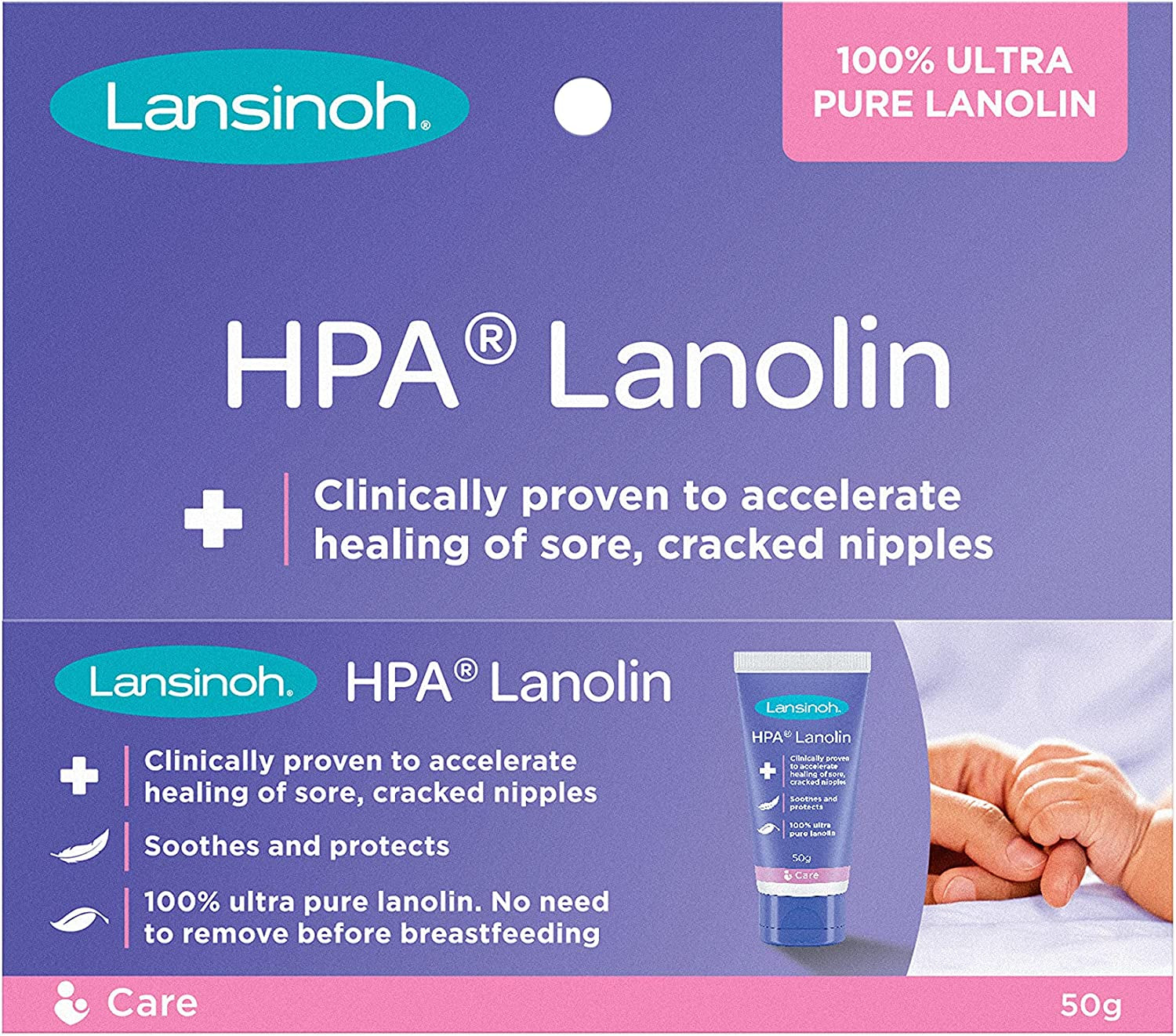 HPA Lanolin 100% Ultra Pure Lanolin, 50G, 50 Grams